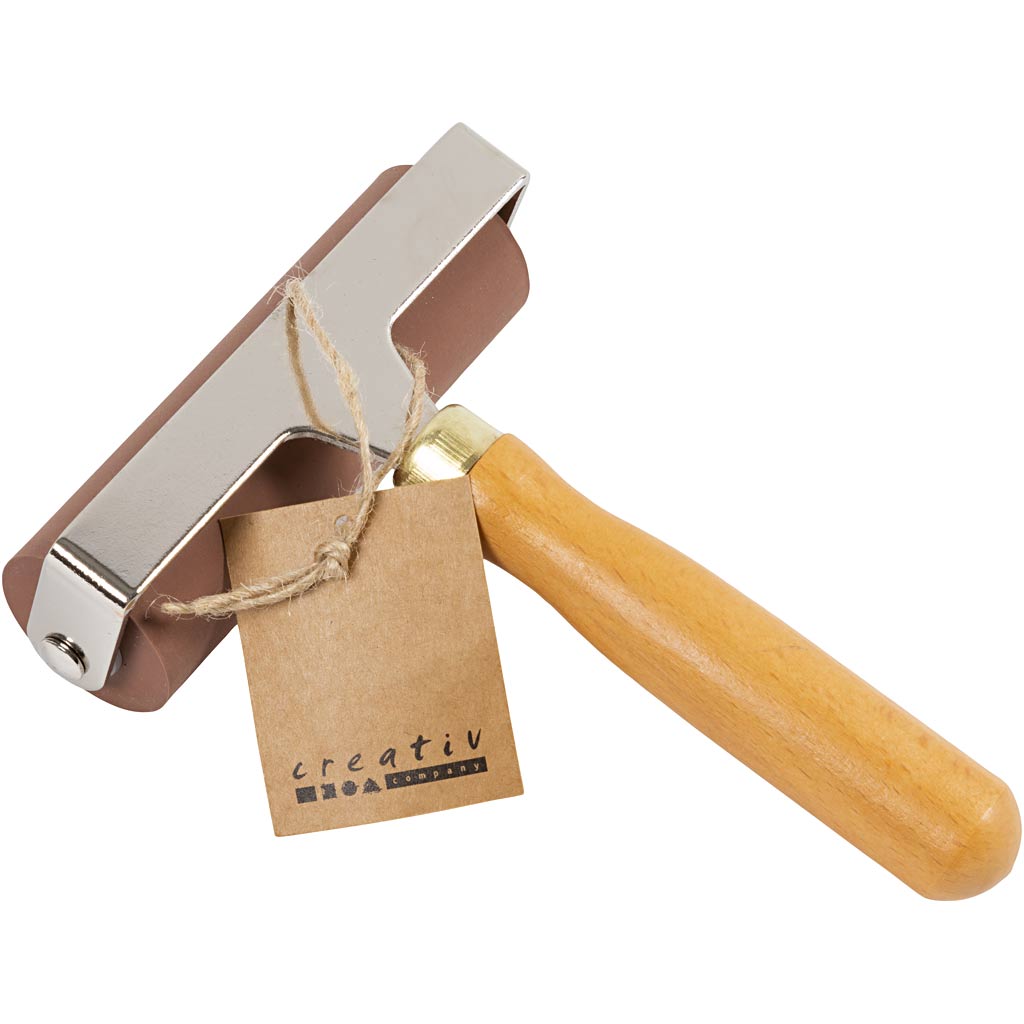 Gummiroller/linoleumroller, B: 9,80 cm, Dia. 3 cm, 1 st. [HOB-38223]