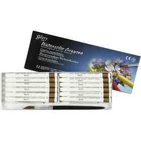 Gallery Akvarell, L: 9,3 cm, tjocklek 8 mm, vit (301), 12 st./ 1 förp. [HOB-38288]