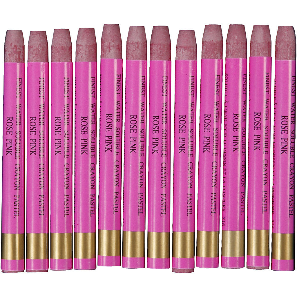 Gallery Akvarell, L: 9,3 cm, tjocklek 8 mm, rosa (316), 12 st./ 1 förp. [HOB-38316]