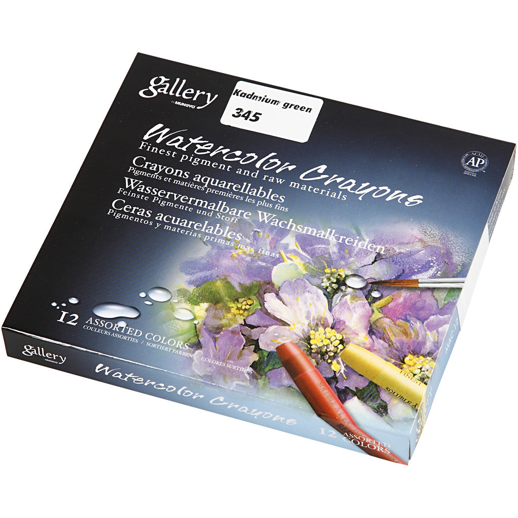 Gallery Akvarell, L: 9,3 cm, tjocklek 8 mm, kadmium grön (345), 12 st./ 1 förp. [HOB-38327]