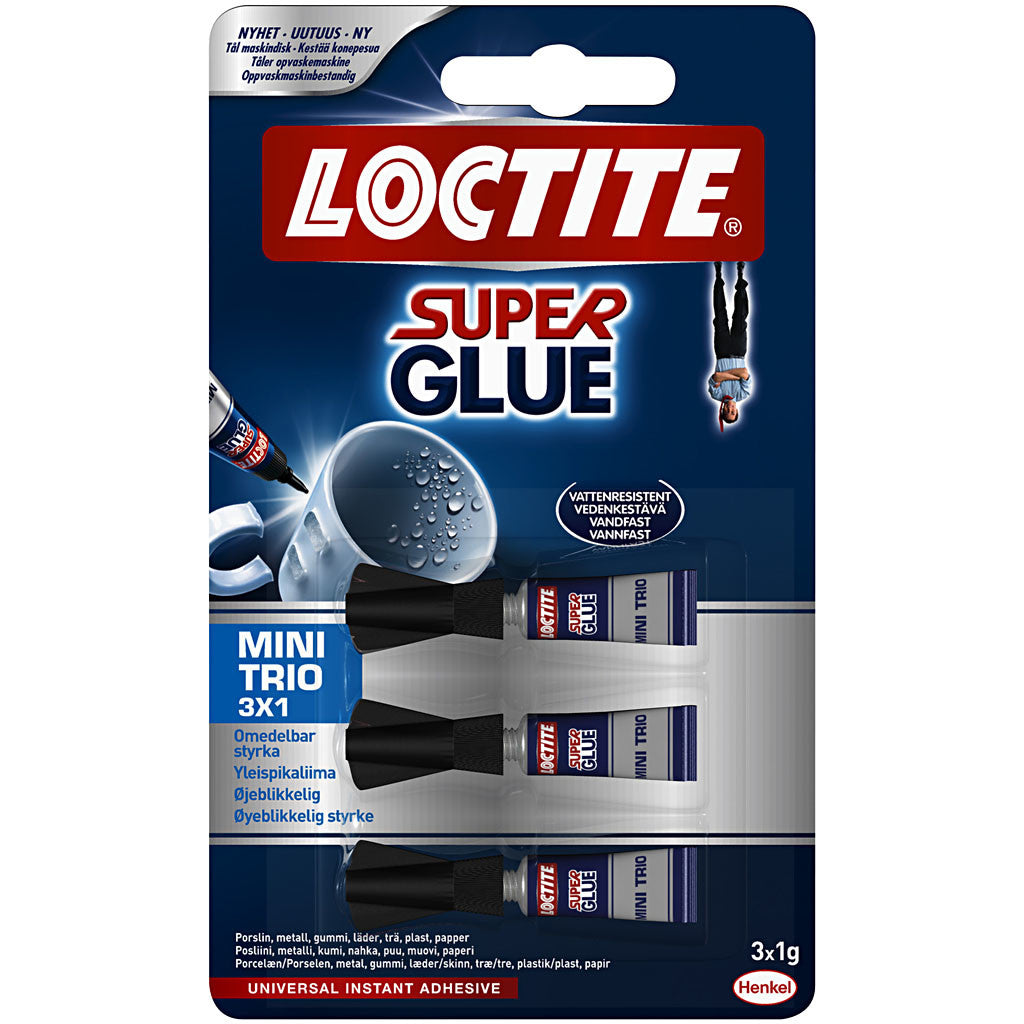 Loctite Super Glue, 3x1 g/ 1 förp. [HOB-39059]