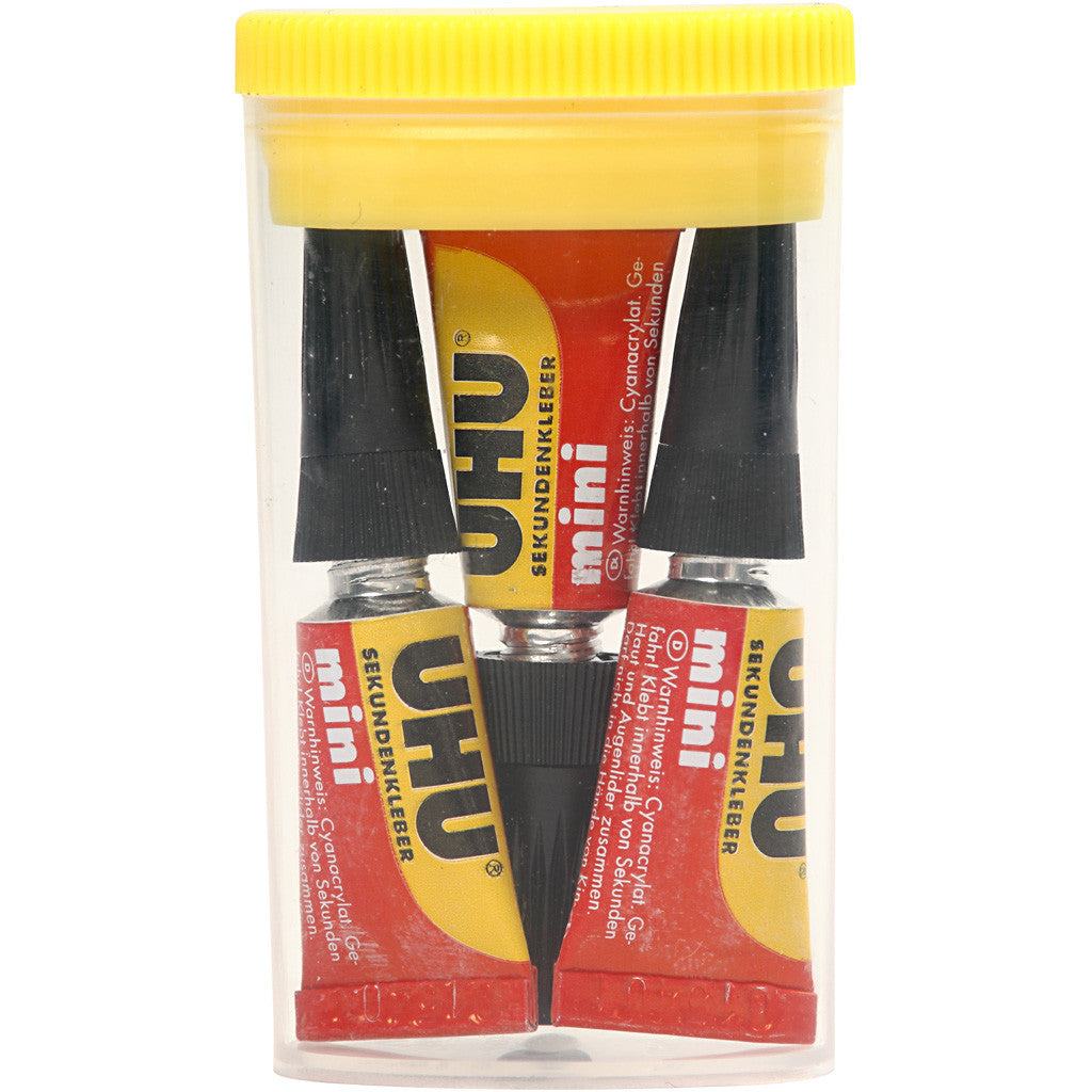UHU sekundlim, 3x1 g/ 1 förp. [HOB-39072]