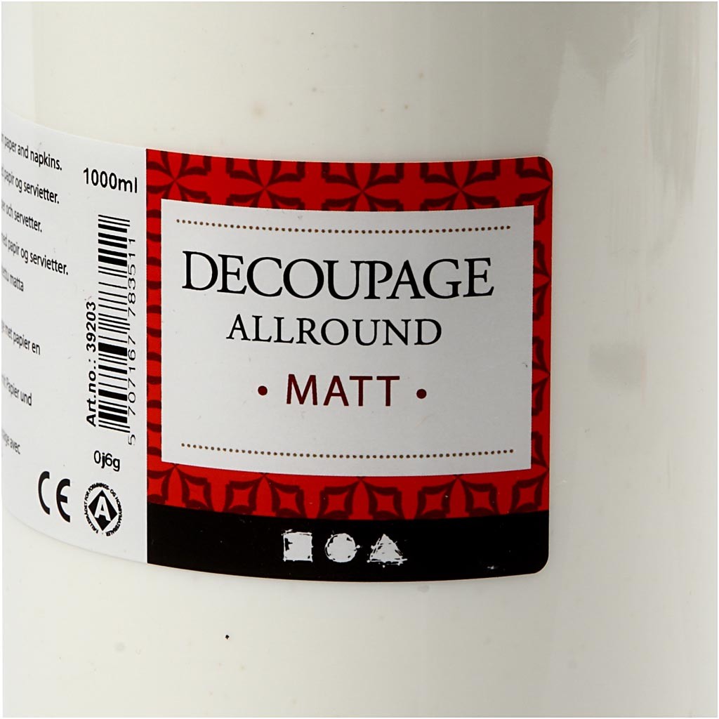 Decoupagelack, matt, 1000 ml/ 1 flaska [HOB-39203]