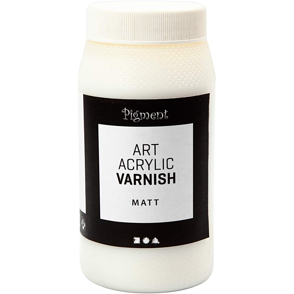 Art Acrylic Slutfernissa, matt transparenta, vit, 500 ml/ 1 burk [HOB-39280]