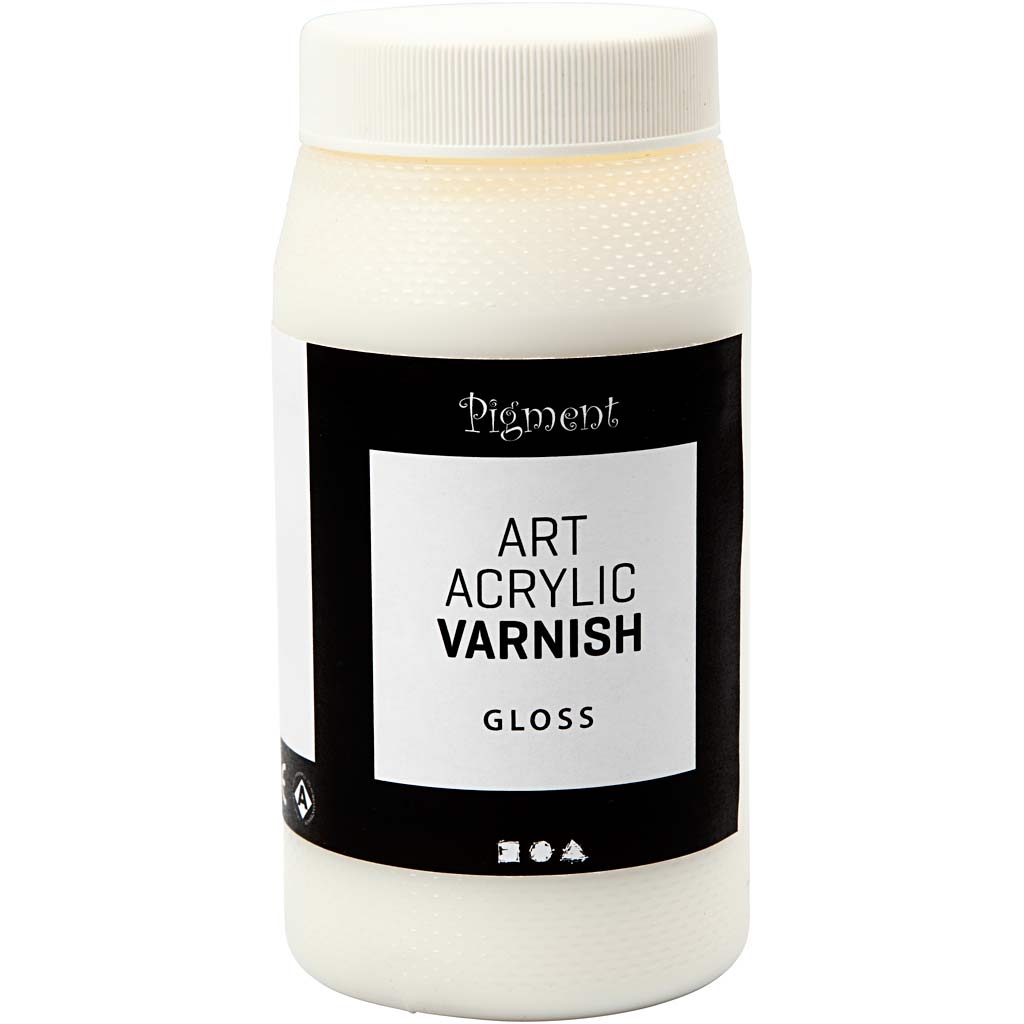 Art Acrylic Slutfernissa, blank transparent, vit, 500 ml/ 1 burk [HOB-39282]