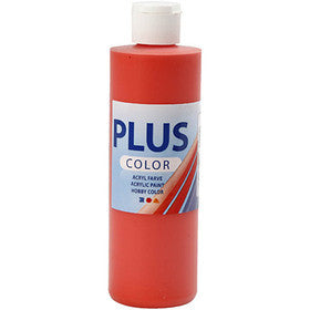 Plus Color Hobbyfärg, brilliant red, 250 ml/ 1 flaska [HOB-39427]