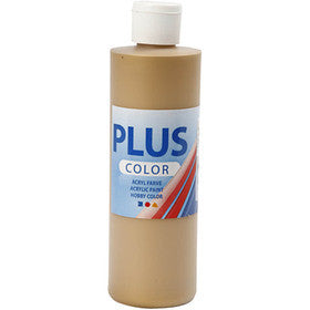 Plus Color Hobbyfärg, guld, 250 ml/ 1 flaska [HOB-39452]