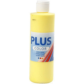 Plus Color Hobbyfärg, primärgul, 250 ml/ 1 flaska [HOB-39475]