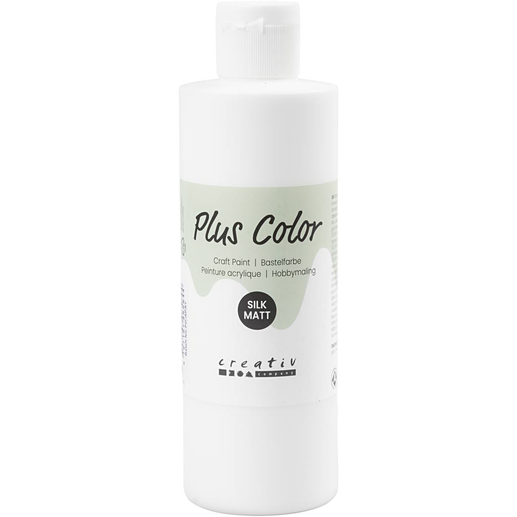 Plus Color Craft Paint, white, 250 ml/ 1 bottle