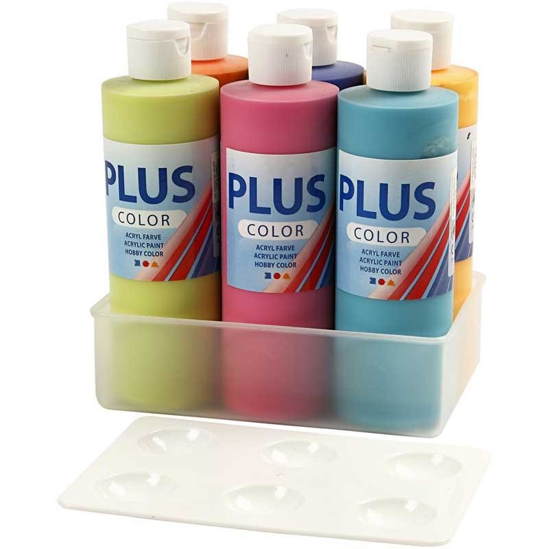 Plus Color Hobbyfärg, 6x250 ml/ 1 förp. [HOB-39495]