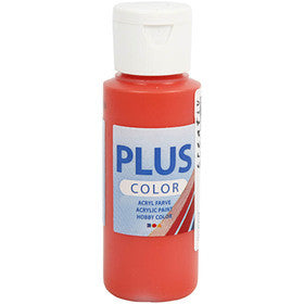 Plus Color Hobbyfärg, brilliant red, 60 ml/ 1 flaska [HOB-39627]