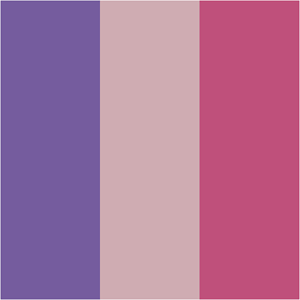 Plus Color Tusch, L: 14,5 cm, spets 1-2 mm, fuchsia, dusty rose, dark lilac, 5,5 ml, 3 st./ 1 förp. [HOB-39895]