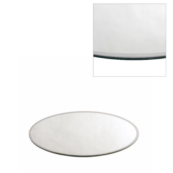 Mirror Plate Round Ø12cm bevelled Edge (1 pc)