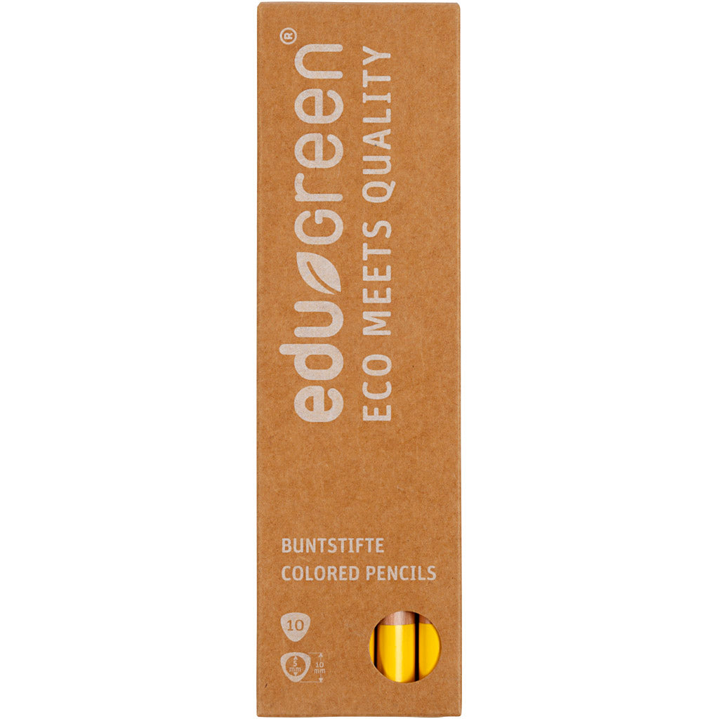 Edugreen Kraftiga Färgpennor, kärna 5 mm, gul, 10 st./ 1 förp. [HOB-408214]