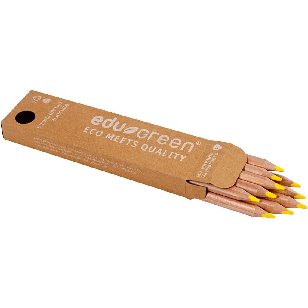 Edugreen Kraftiga Färgpennor, kärna 5 mm, gul, 10 st./ 1 förp. [HOB-408214]