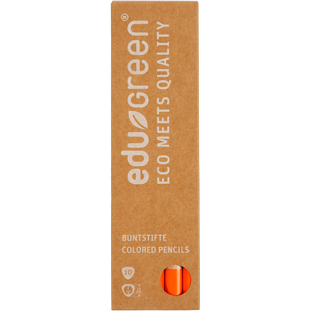 Edugreen Kraftiga Färgpennor, kärna 5 mm, orange, 10 st./ 1 förp. [HOB-408224]