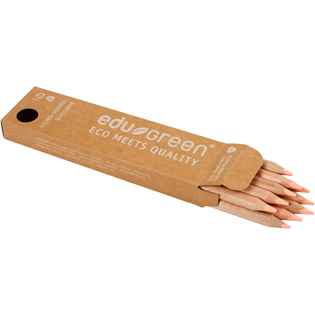 Edugreen Kraftiga Färgpennor, kärna 5 mm, laxfärgad, 10 st./ 1 förp. [HOB-408229]