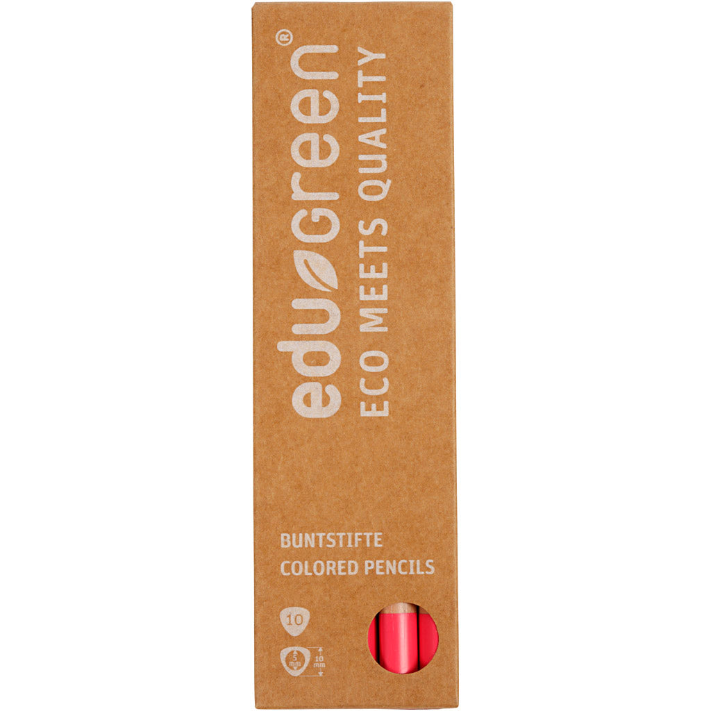 Edugreen Kraftiga Färgpennor, kärna 5 mm, rosa, 10 st./ 1 förp. [HOB-408240]