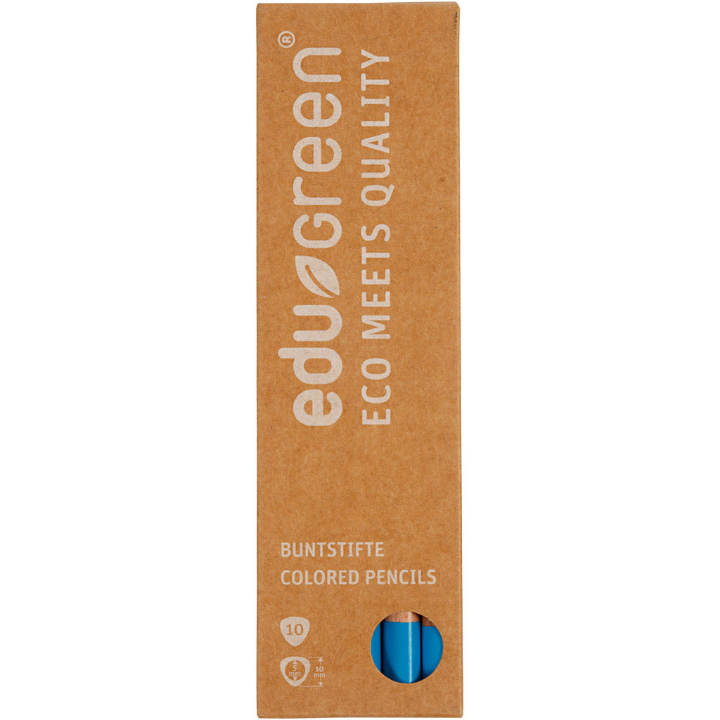 Edugreen Kraftiga Färgpennor, kärna 5 mm, ljusblå, 10 st./ 1 förp. [HOB-408252]
