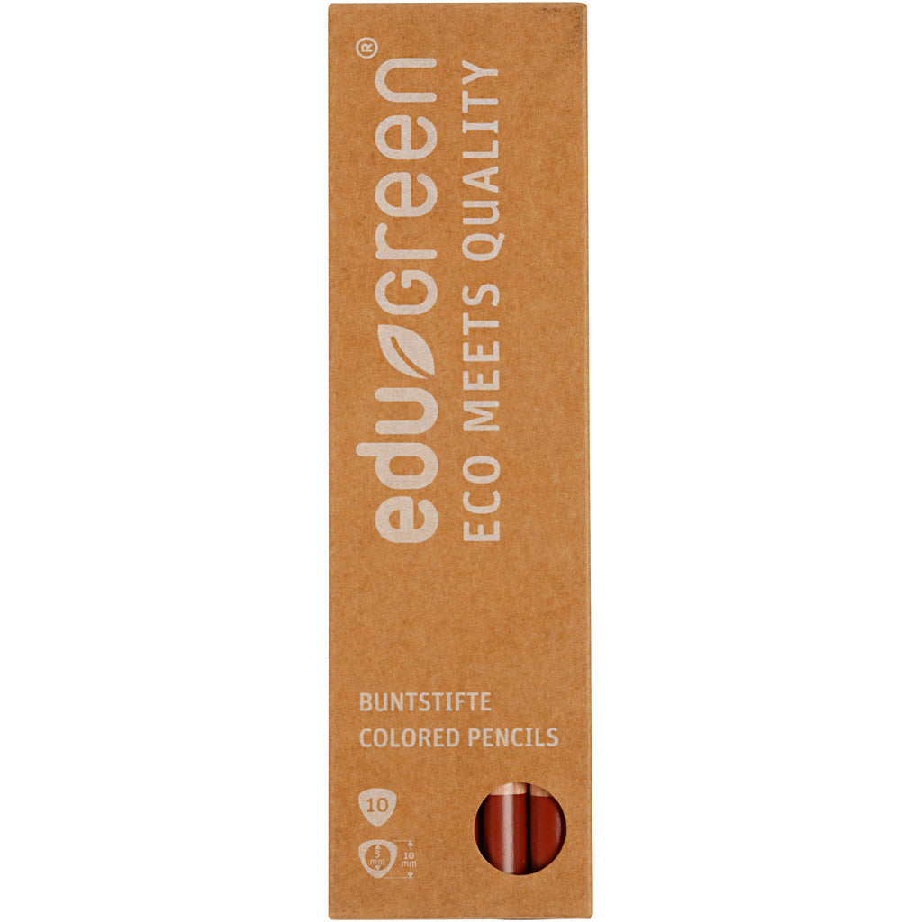 Edugreen Kraftiga Färgpennor, kärna 5 mm, brun, 10 st./ 1 förp. [HOB-408274]