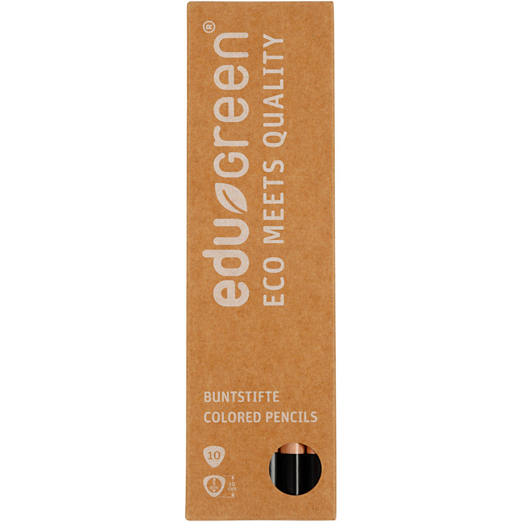 Edugreen Kraftiga Färgpennor, kärna 5 mm, svart, 10 st./ 1 förp. [HOB-408284]