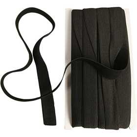 Resårband, B: 20 mm, svart, 25 m/ 1 rl. [HOB-41046]