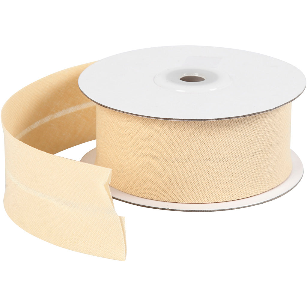 Bias Binding Tape, W: 36 mm, natural, 10 m/ 1 roll