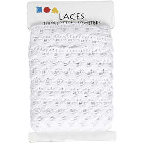 Spetsband, B: 19 mm, vit, 10 m/ 1 rl. [HOB-41091]