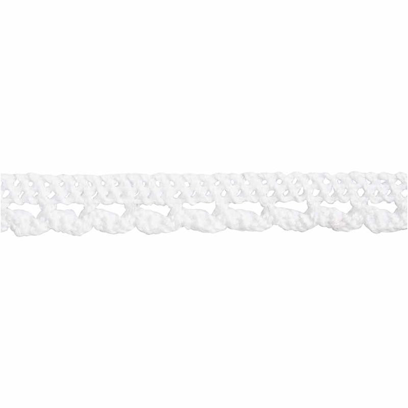 Spetsband, B: 10 mm, vit, 10 m/ 1 rl. [HOB-41092]