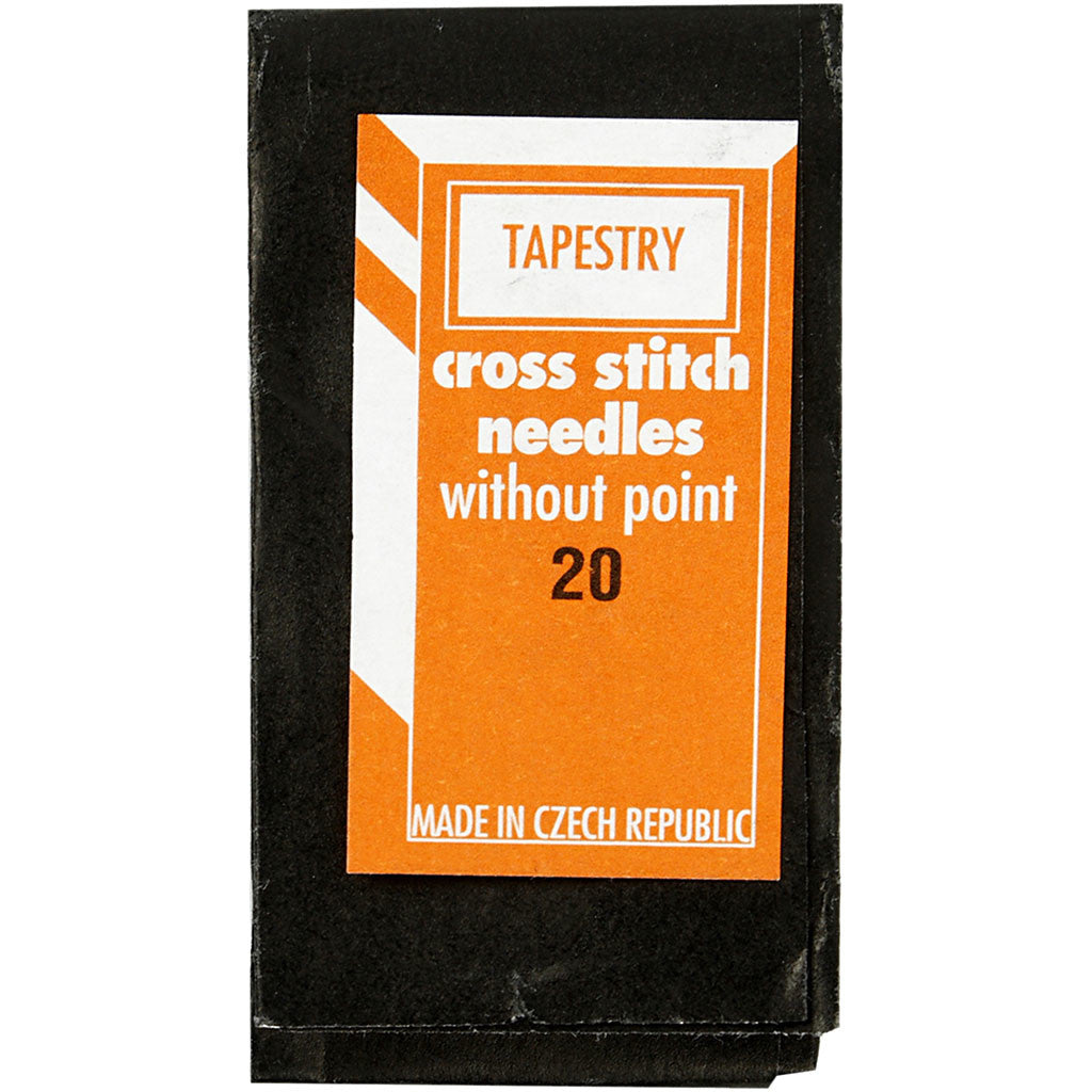 Broderinål, Stl. på nålsögat 8 mm , nr. 20, L: 42 mm, utan spets, 25 st./ 1 förp. [HOB-41118]