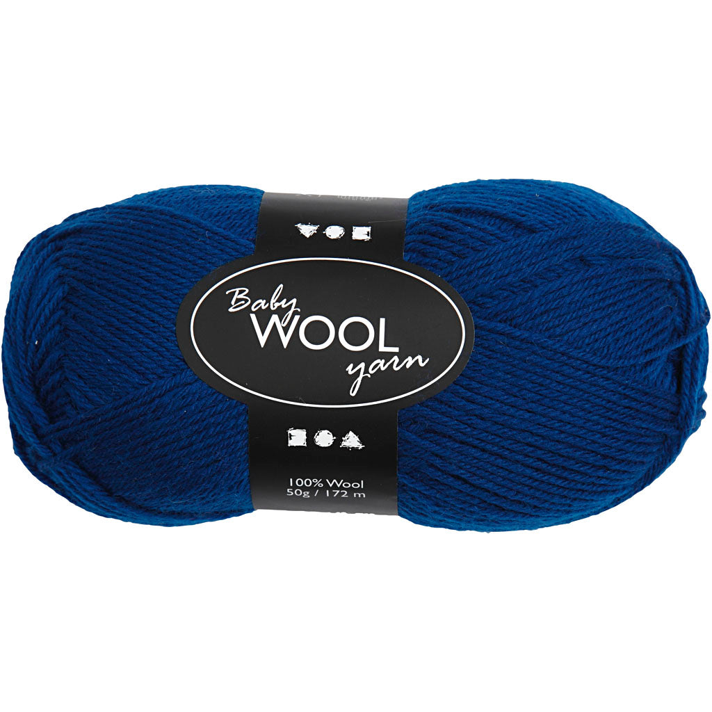 Baby Yarn, L: 172 M, dark blue, 50 g/ 1 ball