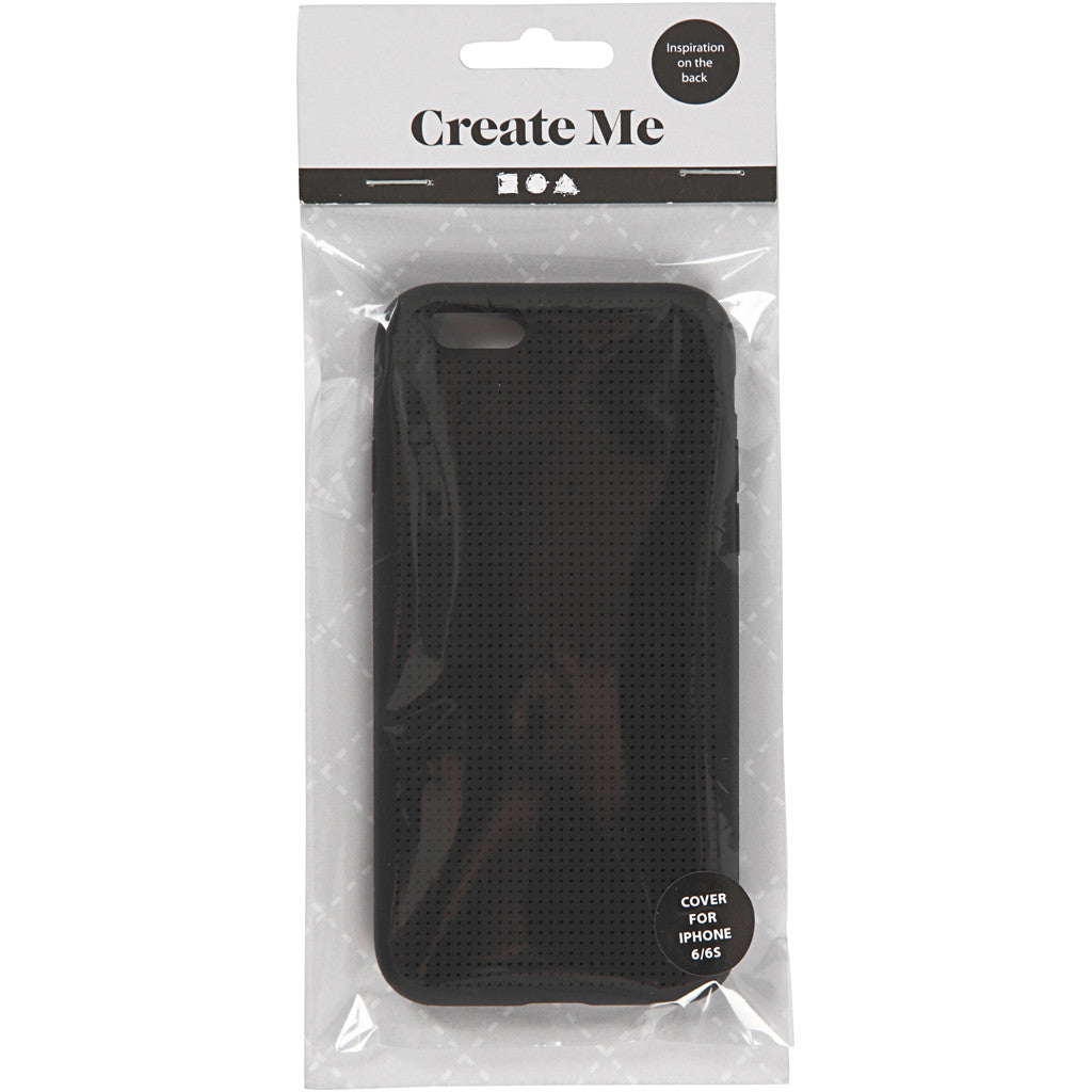 Mobilskal till broderi, nr. 6/6S, stl. 6,8x13,8 cm, tjocklek 8 mm, svart, 1 st. [HOB-41396]