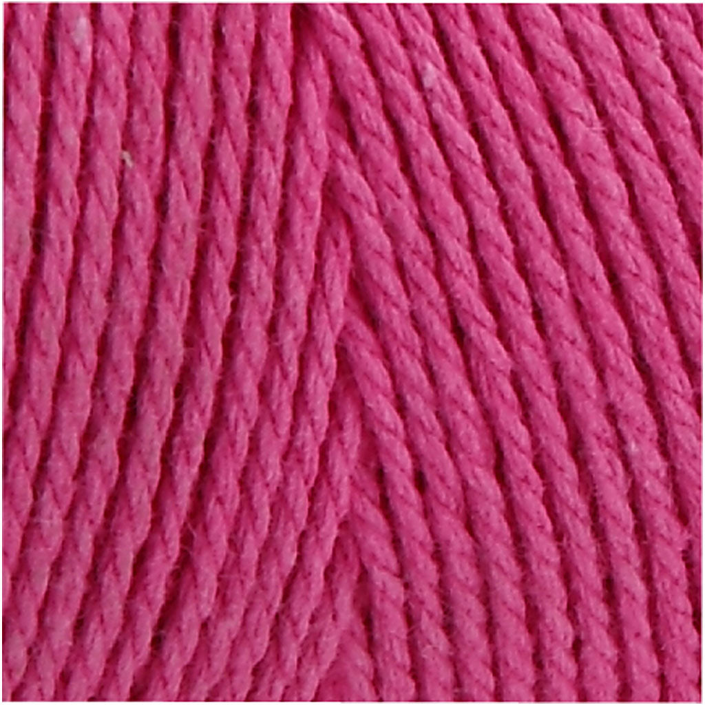 Makramésnöre, L: 315 M, tjocklek 1 mm, Tunn kvalitet 12/12, rosa, 220 g/ 1 nystan [HOB-41508]