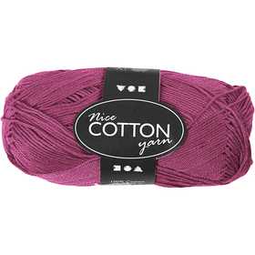  Mercerized Cotton Yarn, violet, 6S/4, L: 165 m, 50 g, 1 ball [HOB-421070]