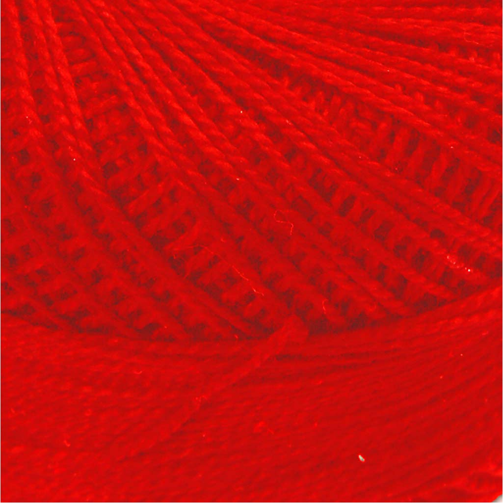 Mercericerat Bomullsgarn, röd, 20 g/ 1 nystan [HOB-42130]