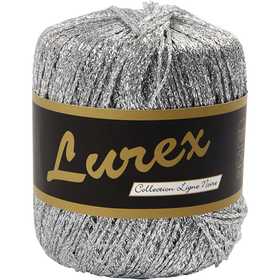 Lurex Garn, L: 160 M, silver, 25 g/ 1 nystan [HOB-42145]