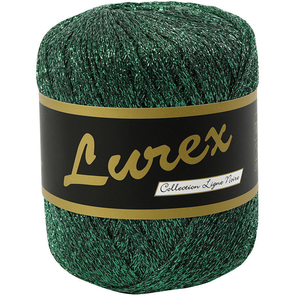 Lurex Garn, L: 160 M, grön, 25 g/ 1 nystan [HOB-421472]