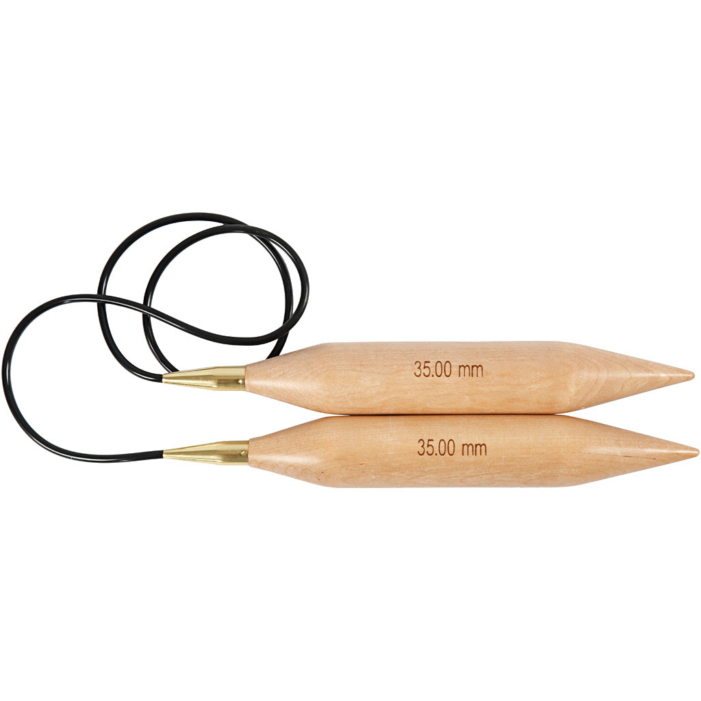 Circular Knitting Needle, L: 150 cm, size 35 mm