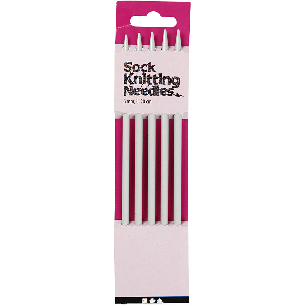 Strumpstickor, L: 20 cm, stl. 6 mm, 1 set [HOB-42263]