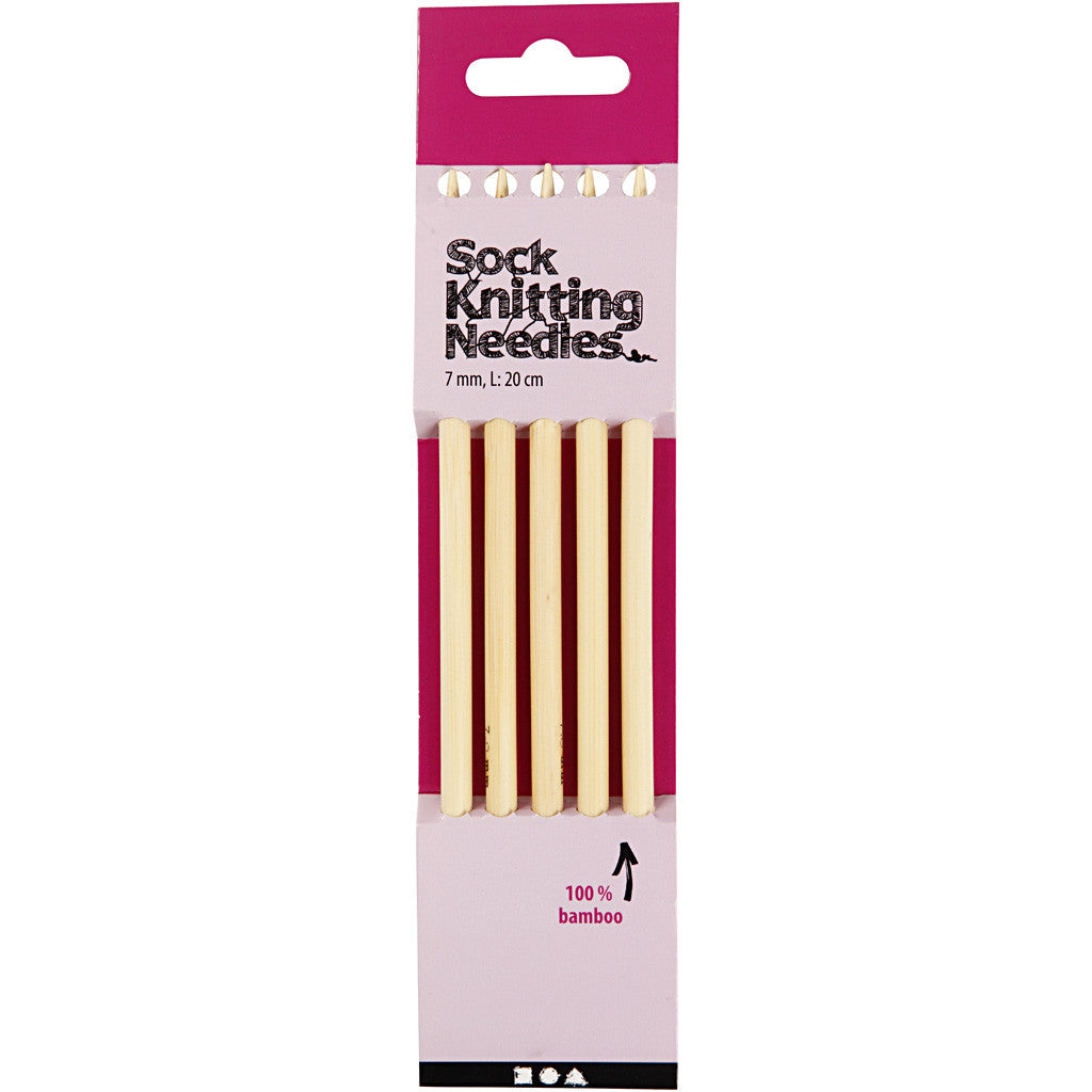 Strumpstickor, L: 20 cm, stl. 7 mm, 1 set [HOB-42264]