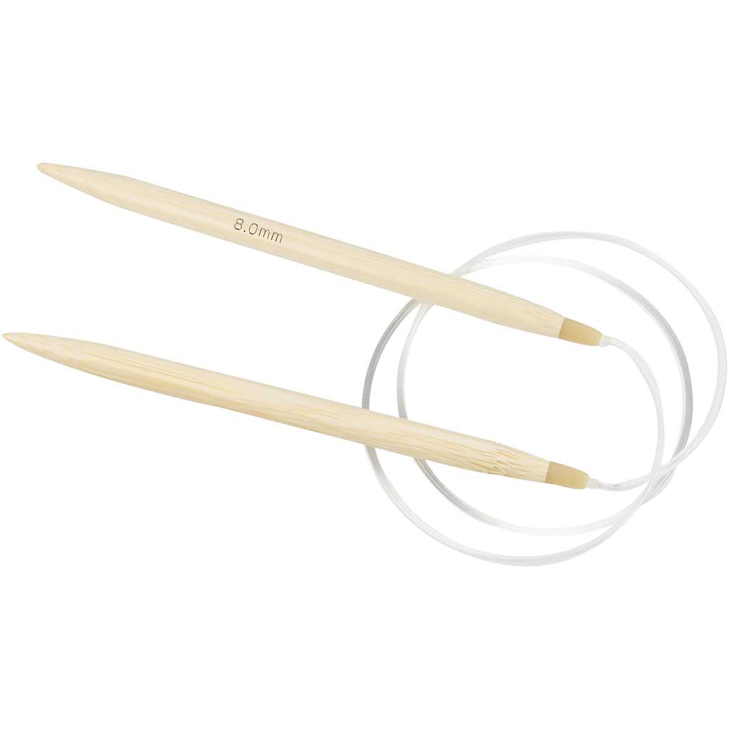 Circular Knitting Needle, L: 80 cm, size 8 mm
