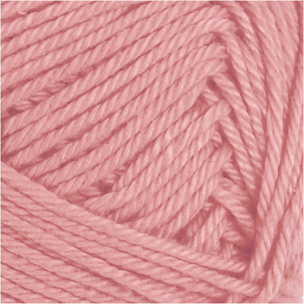 Bomullsgarn, nr. 8/4, L: 170 M, sticka 3-3,5, gml. rosa, 50 g/ 1 nystan [HOB-431150]