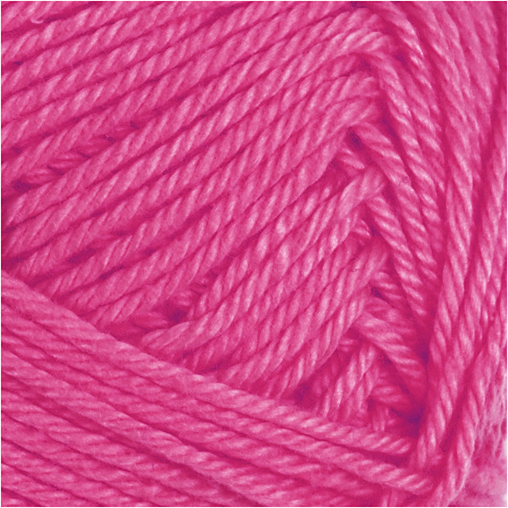 Bomullsgarn, nr. 8/4, L: 170 M, sticka 3-3,5, rosa, 50 g/ 1 nystan [HOB-431230]