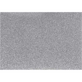 Stryktyg, A5, ark 148x210 mm, glitter, silver, 1 ark [HOB-44327]