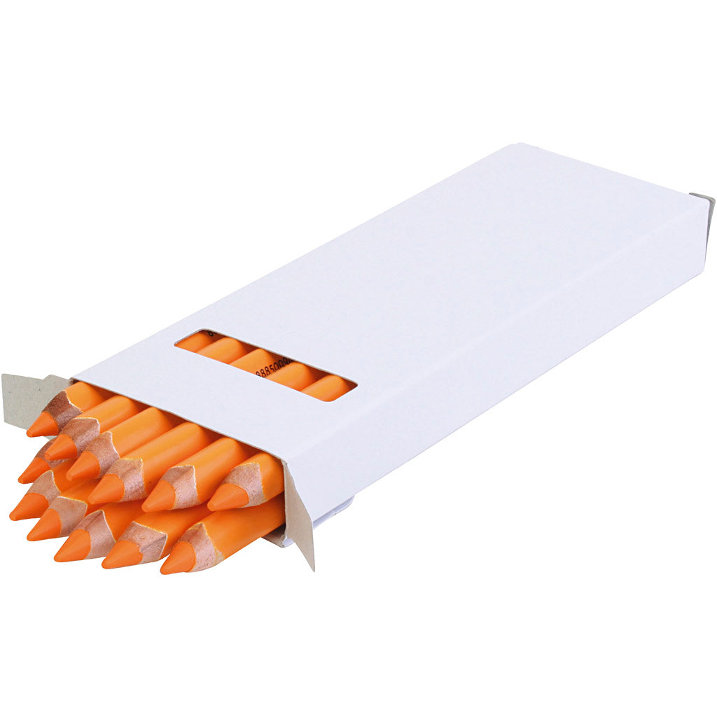edu Jumbo Coloured Pencils, thickness 10 mm, lead 6,25 mm, orange, 12 pc