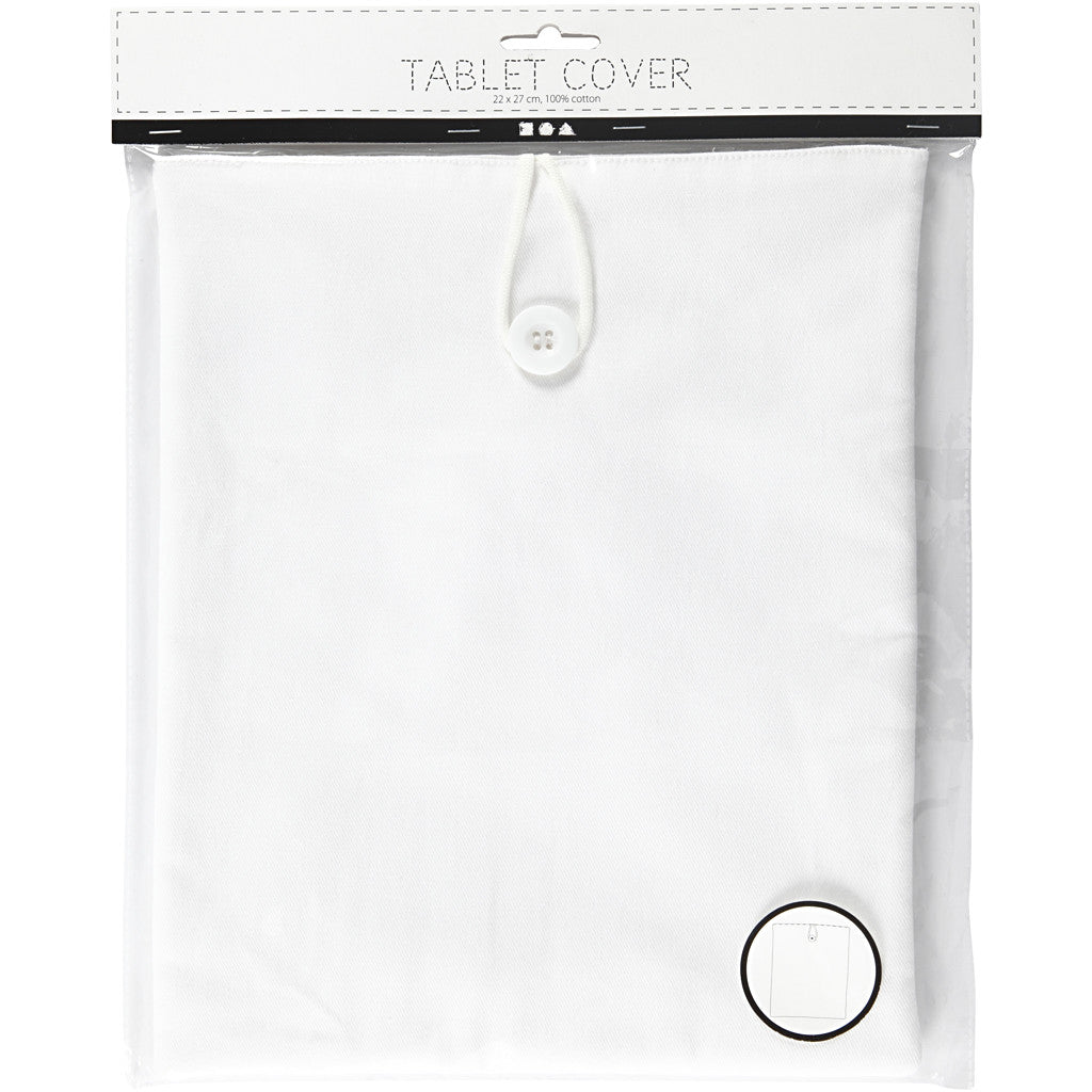 Tablet cover , stl. 22x27 cm, vit, 1 st. [HOB-44556]