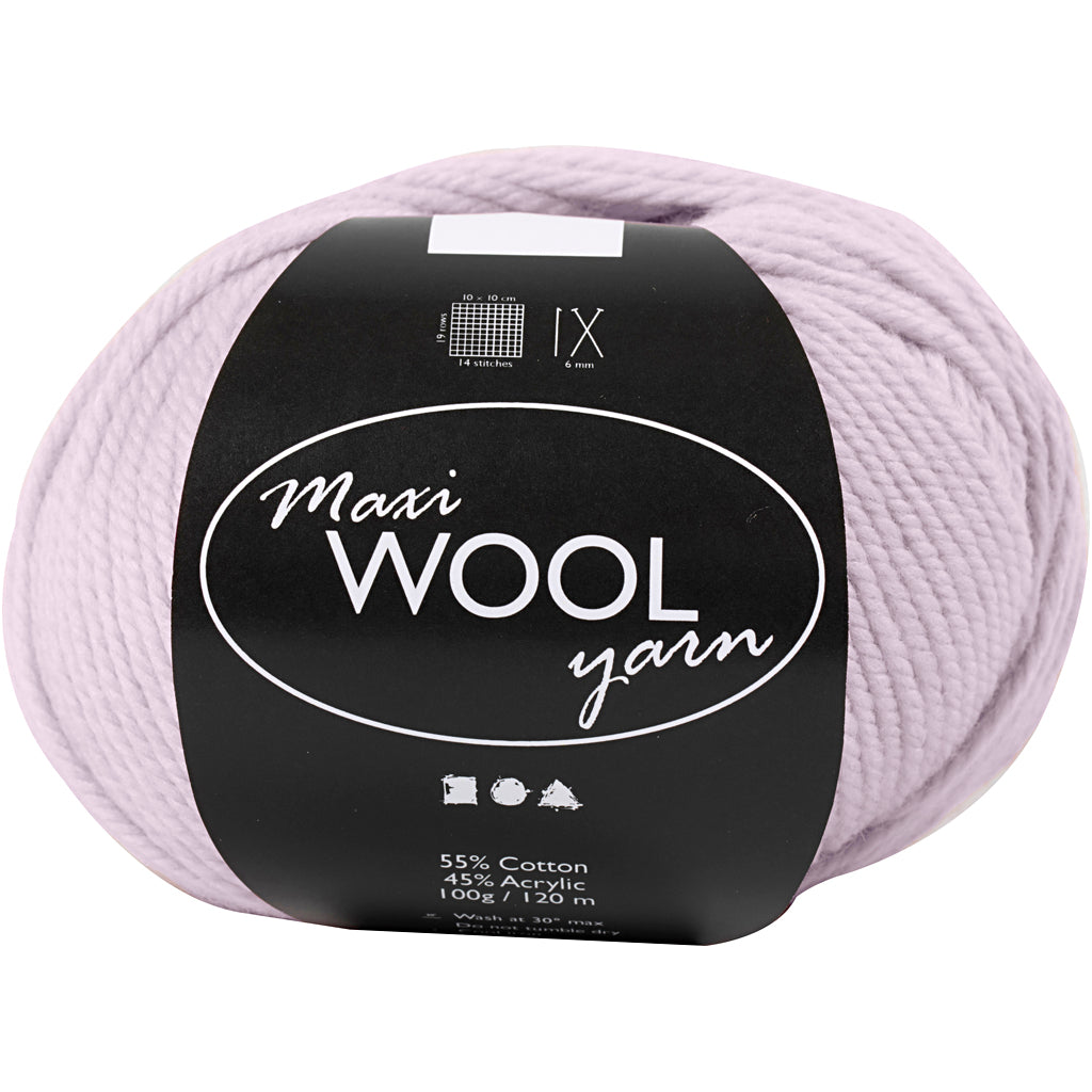 Wool Yarn, L: 125 M, dusty rose, 100 g/ 1 ball