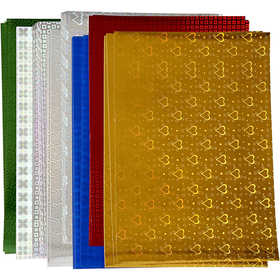 Holografipapper, A4, ark 210x297 mm, 120 g, 80 mix. ark/ 1 förp. [HOB-44947]