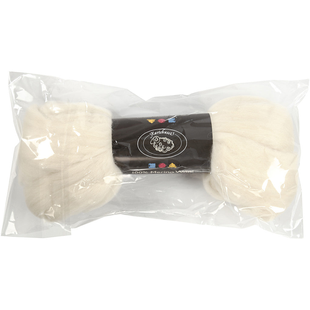 Merinoull, tjocklek 21 my, råvit, 100 g/ 1 förp. [HOB-46010]