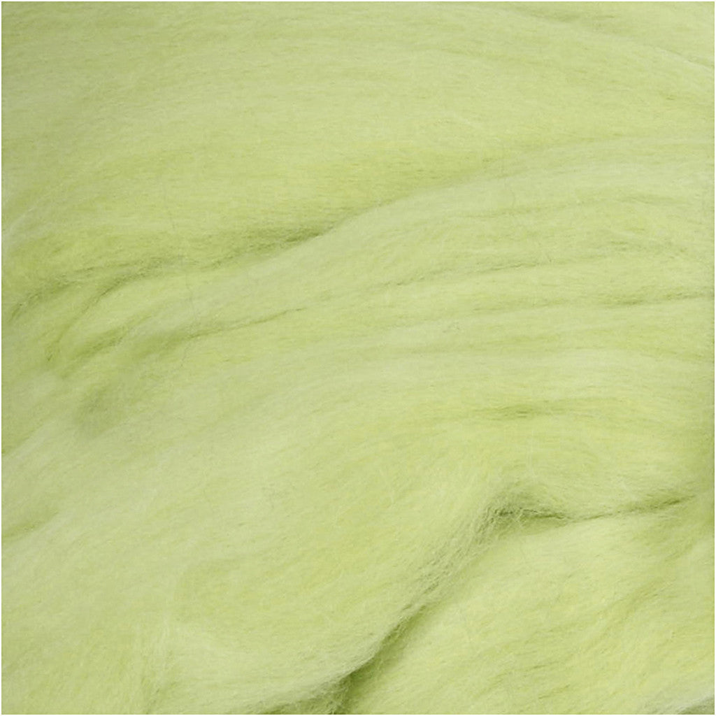 Merinoull, tjocklek 21 my, limegrön, 100 g/ 1 förp. [HOB-46031]